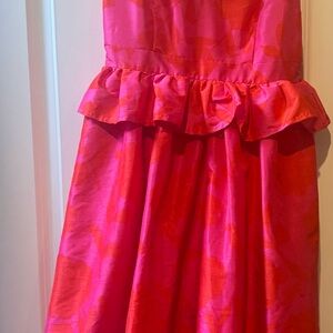 NWT Kade Spade pink Peplum Dresd